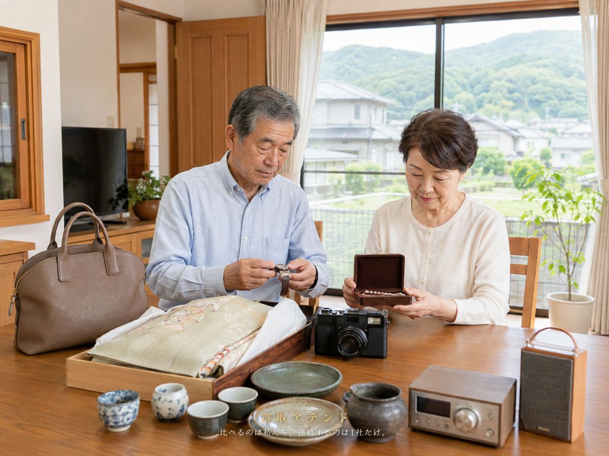 日の出町で相談できる出張買取品目のイメージ 日の出町で出張買取を相談できるブランド品や時計やカメラなどのイメージ