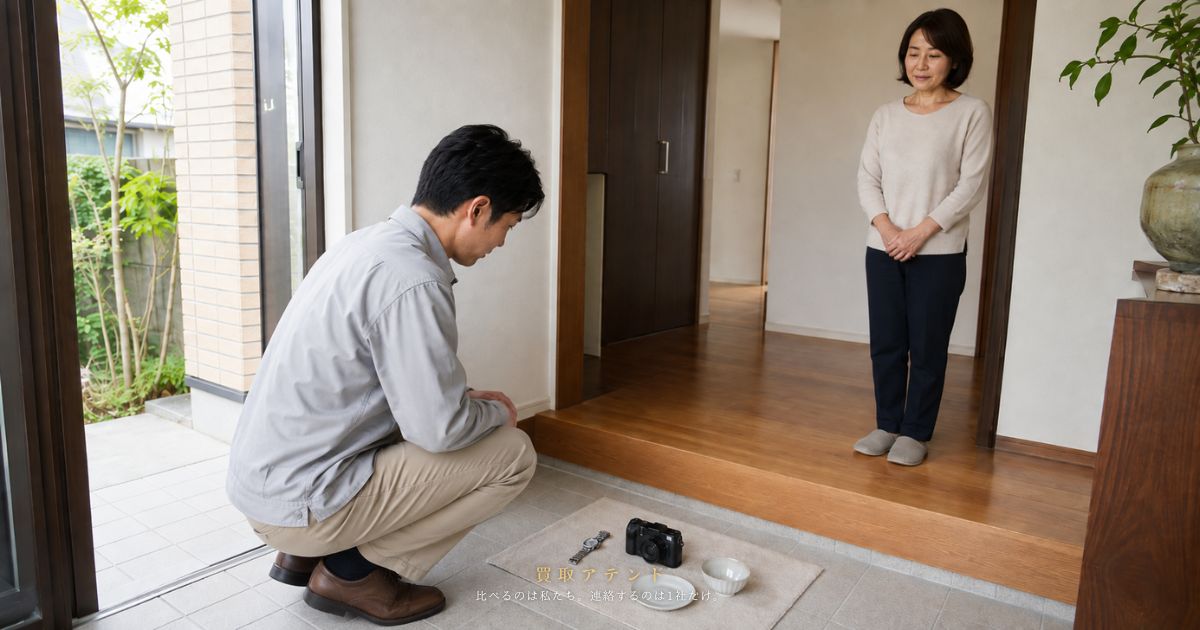 出張買取は玄関先だけでも査定できる?室内へ入れたくない場合